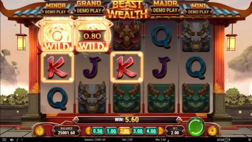 Beast of Wealth slot screenshot 2