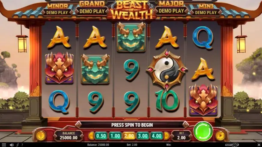 Beast of Wealth slot screenshot 