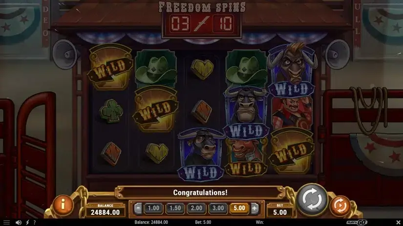 Bull in a Rodeo slot screenshot 8
