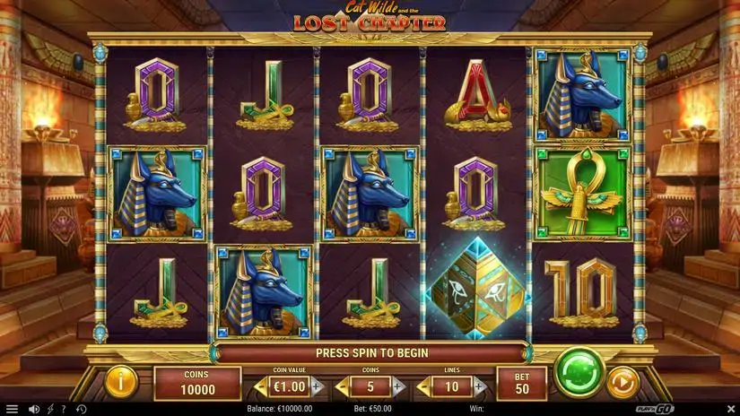 Cat Wilde and the Lost Chapter slot screenshot 