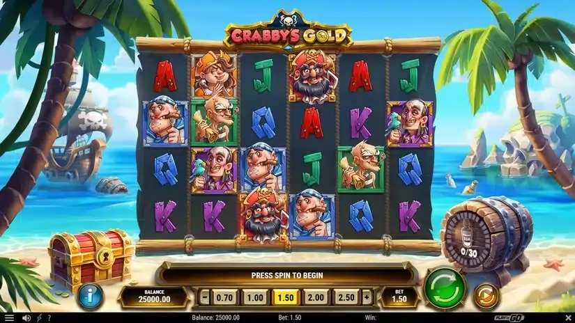 Crabby’s Gold slot screenshot 