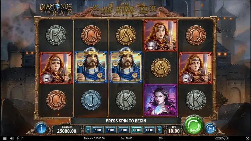 Diamonds of the Realm slot screenshot 2