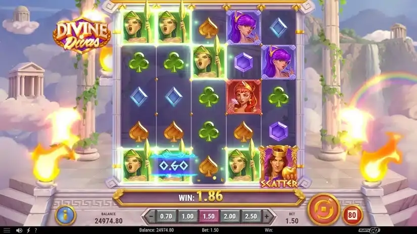 Divine Divas slot screenshot 4