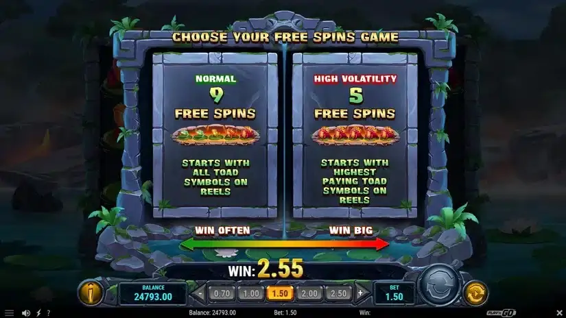 Fire Toad 2 slot screenshot 4