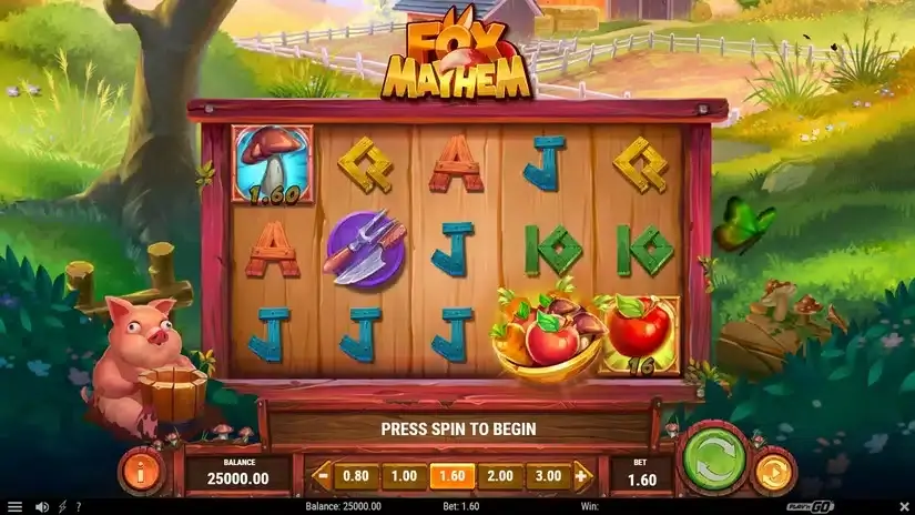 Fox Mayhem slot screenshot 