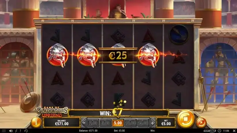 Game of Gladiators Uprising slot screenshot 3