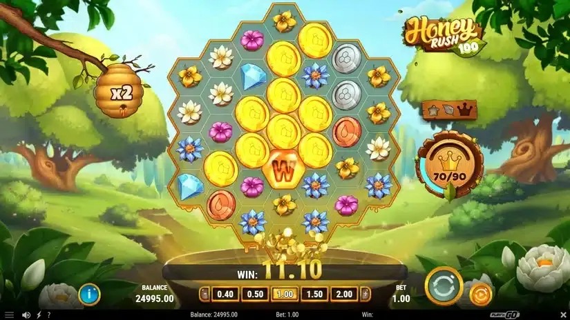 Honey Rush 100 slot screenshot 
