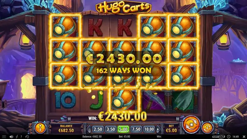 Hugo Carts slot screenshot 7