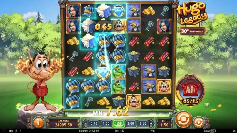 Hugo Legacy slot screenshot 2
