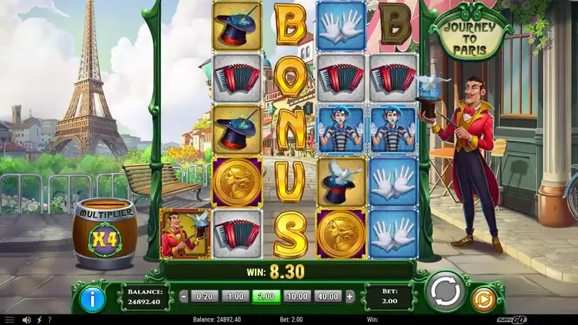 Journey to Paris slot screenshot 4