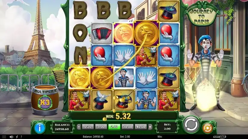 Journey to Paris slot screenshot 2