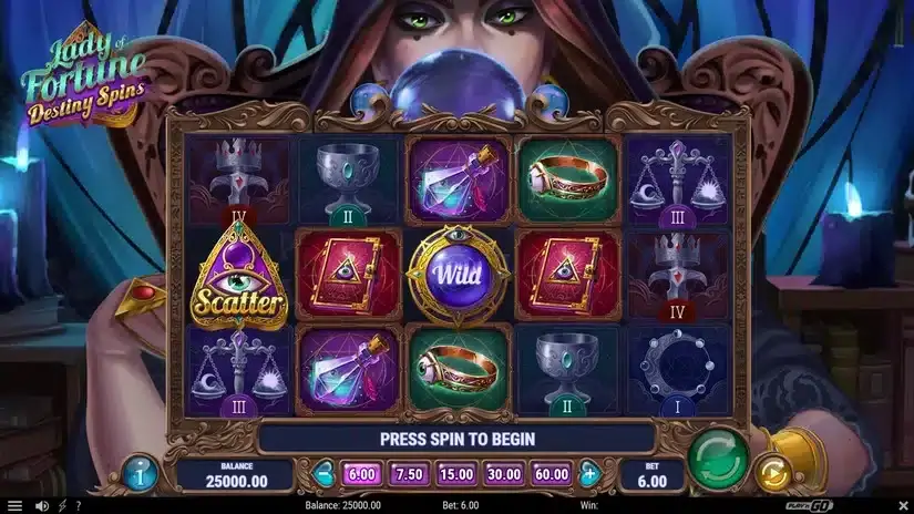 Lady of Fortune Destiny Spins slot screenshot 