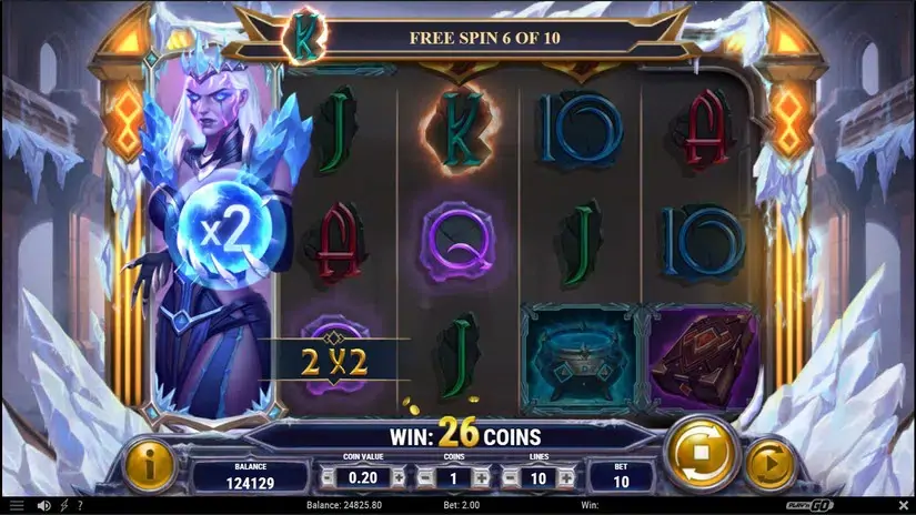 Merlin and the Ice Queen Morgana slot screenshot 6