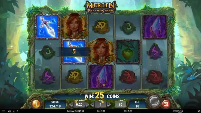 Merlin Realm of Charm slot screenshot 