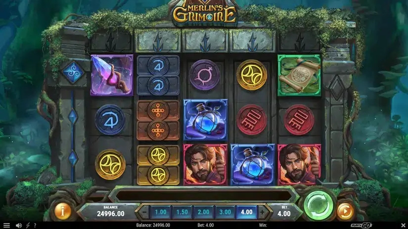 Merlin’s Grimoire slot screenshot 2