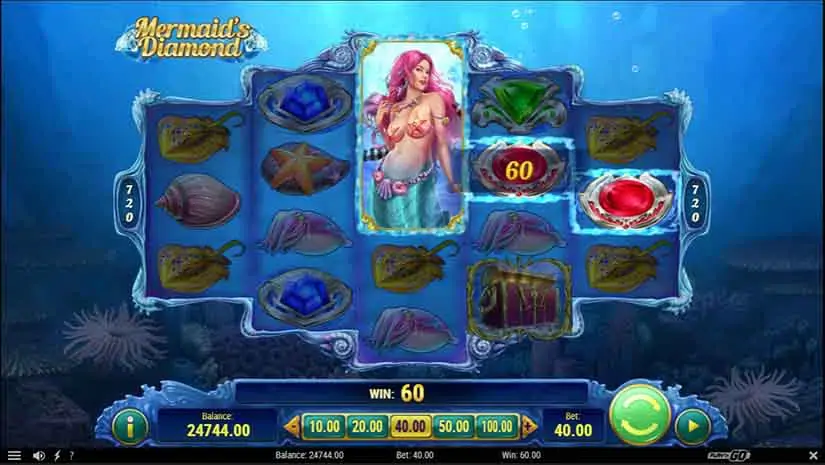 Mermaid’s Diamond slot screenshot 2