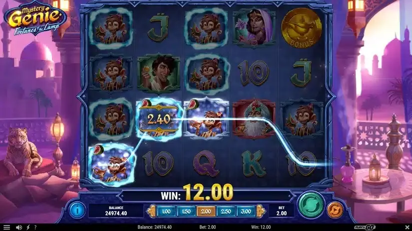 Mystery Genie Fortunes of the Lamp slot screenshot 3