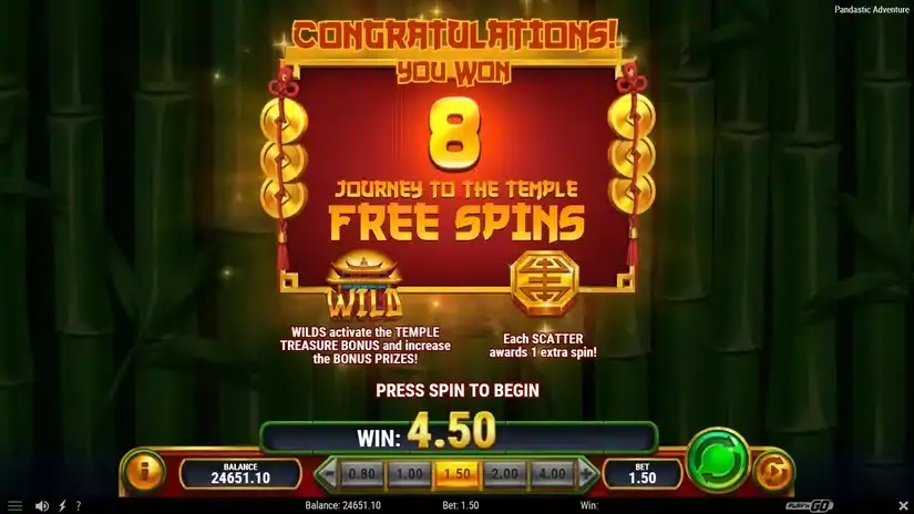 Pandastic Adventure slot screenshot 5