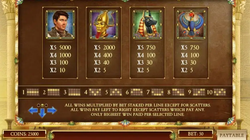 Rich Wilde and the Book of Dead slot screenshot 3