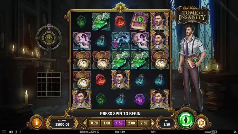 Rich Wilde and the Tome of Insanity slot screenshot 