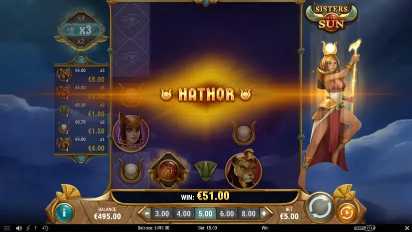 Sisters of the Sun slot screenshot 5
