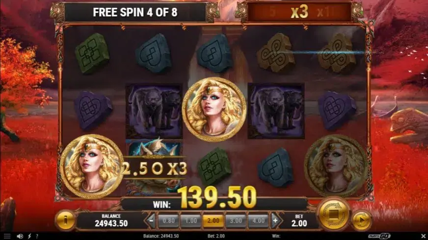The Faces of Freya slot screenshot 
