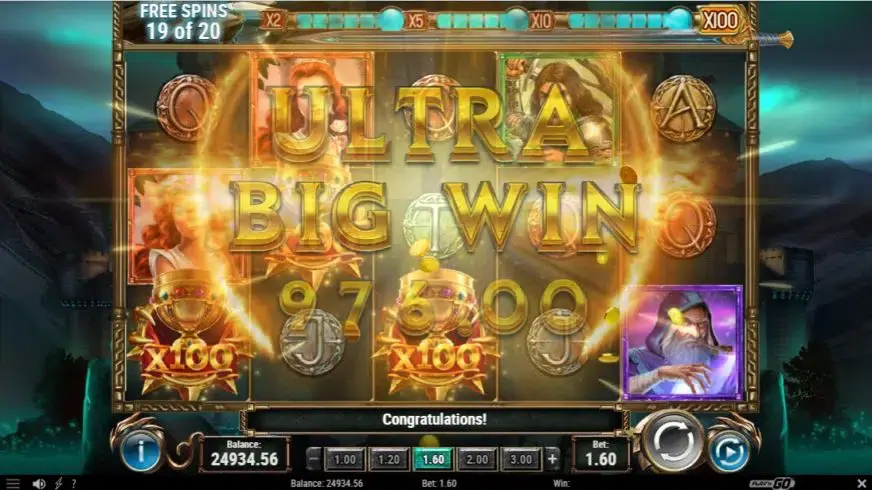 The Sword and The Grail slot screenshot