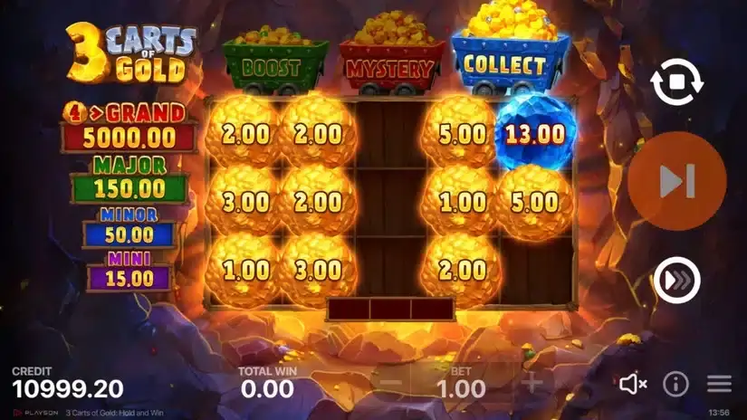 3 Carts of Gold: Hold and Win slot screenshot 5