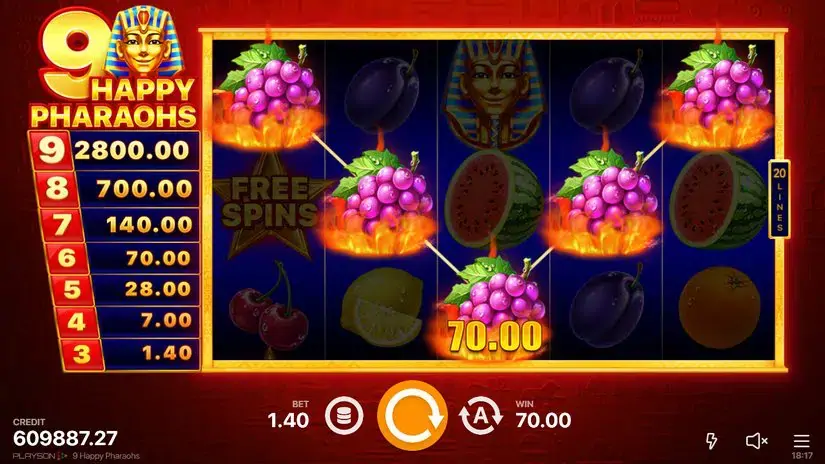9 Happy Pharaohs slot screenshot 10
