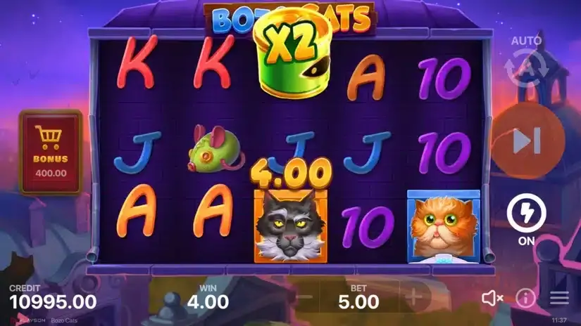 Bozo Cats slot screenshot 2