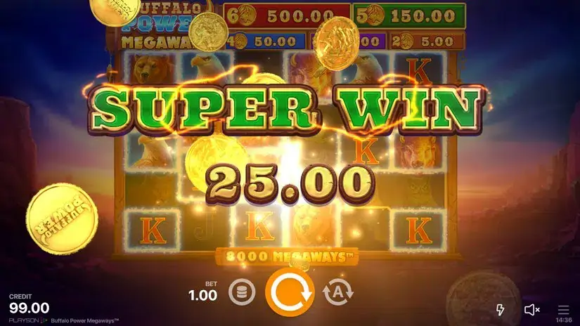 Buffalo Power: Megaways slot screenshot 6