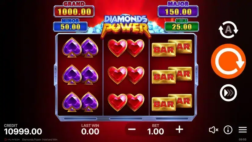 Diamonds Power: Hold and Win slot screenshot 1