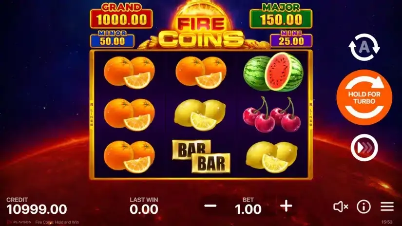 Fire Coins: Hold and Win slot screenshot 
