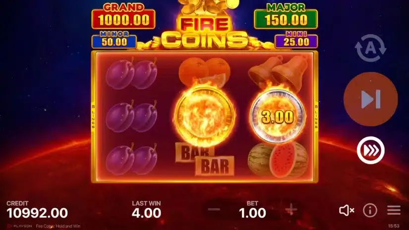 Fire Coins: Hold and Win slot screenshot 3