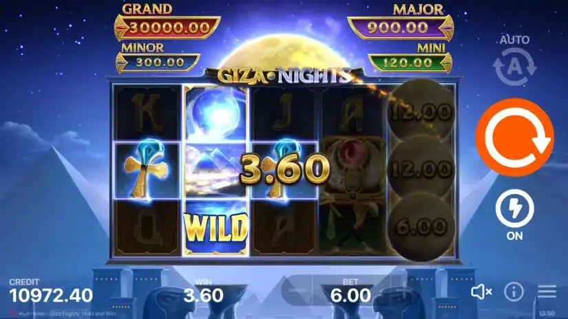 Giza Nights: Hold and Win slot screenshot 2