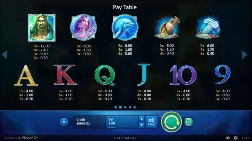 God of Wild Sea slot screenshot 2