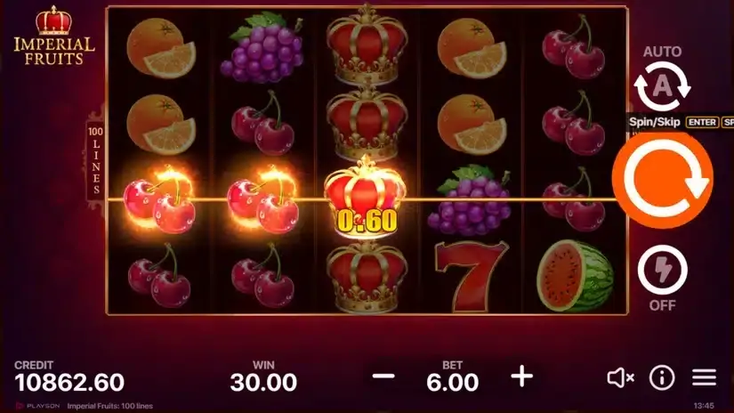 Imperial Fruits: 100 lines slot screenshot 4