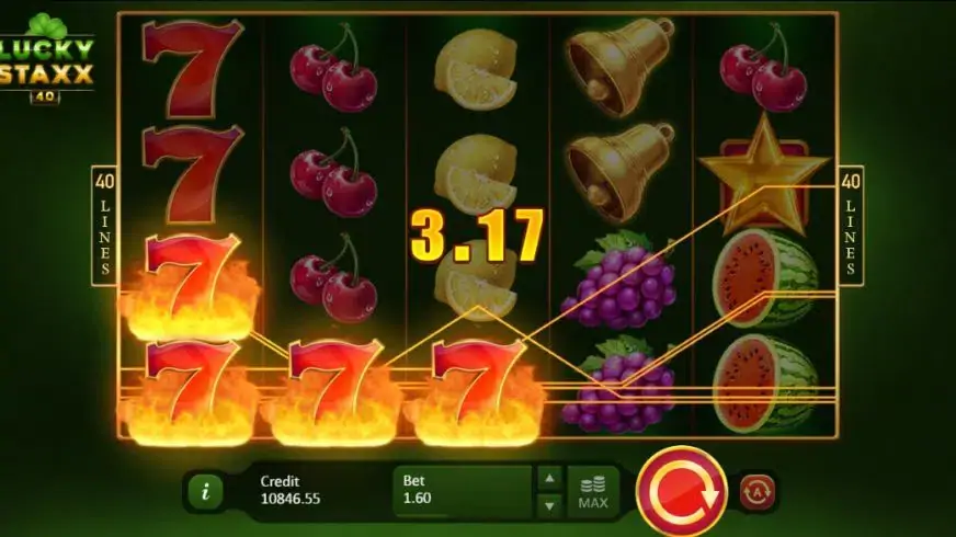 Lucky Staxx 40 lines slot screenshot 2