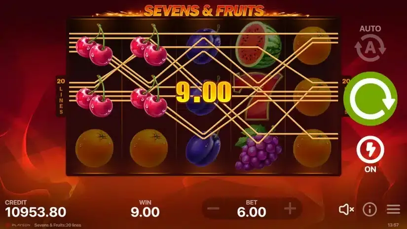 Sevens&Fruits: 20 Lines slot screenshot 3