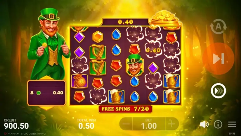 x1000 Golden Penny 2 slot screenshot 5