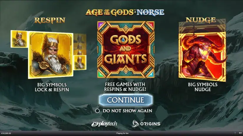 Age of the Gods Norse Gods and Giants slot screenshot 
