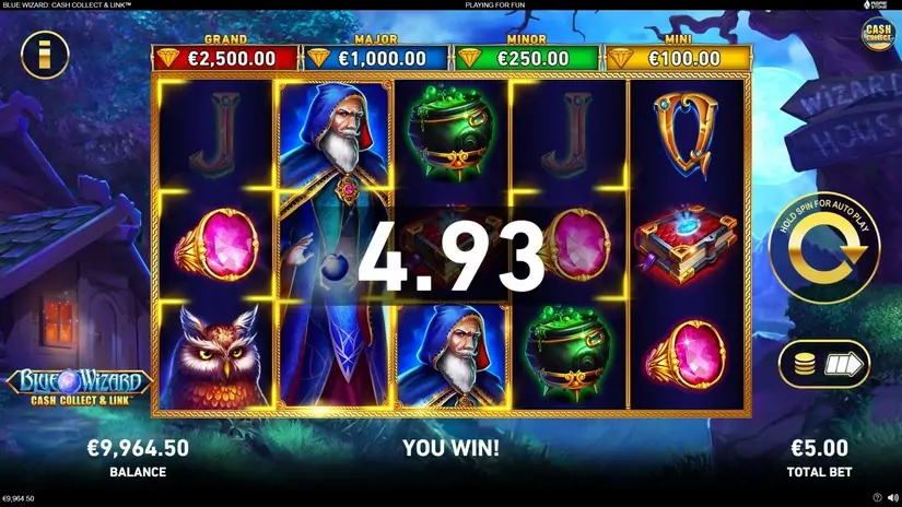 Blue Wizard Cash Collect & Link slot screenshot 3