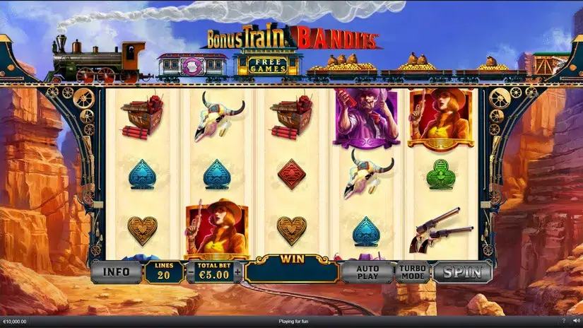 Bonus Train Bandits slot screenshot 2