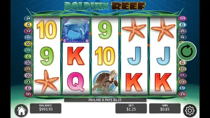 Dolphin Reef slot screenshot 2
