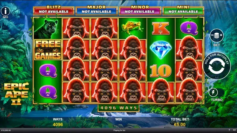 Epic Ape 2 slot screenshot 