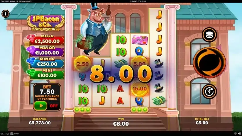 Gold Hit & Link: JP Bacon & Co slot screenshot 