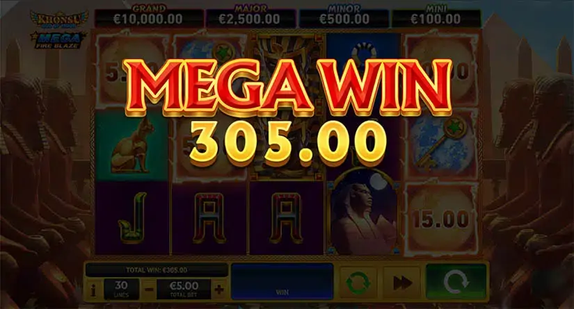 Khonsu God of Moon Mega Fire Blaze slot screenshot 