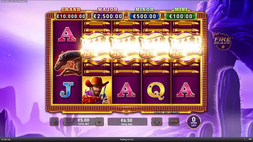 Mega Fire Blaze Wild Pistolero slot screenshot 6