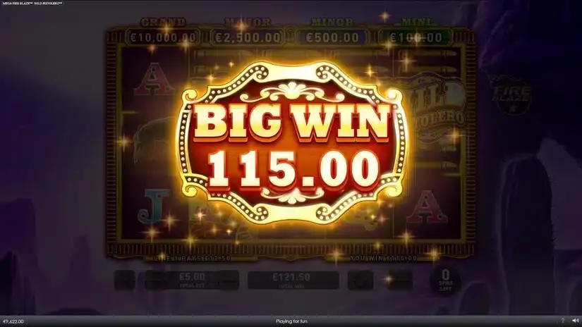 Mega Fire Blaze Wild Pistolero slot screenshot 
