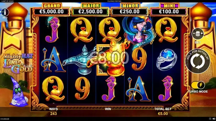 Mighty Hat Lamp Of Gold slot screenshot 2